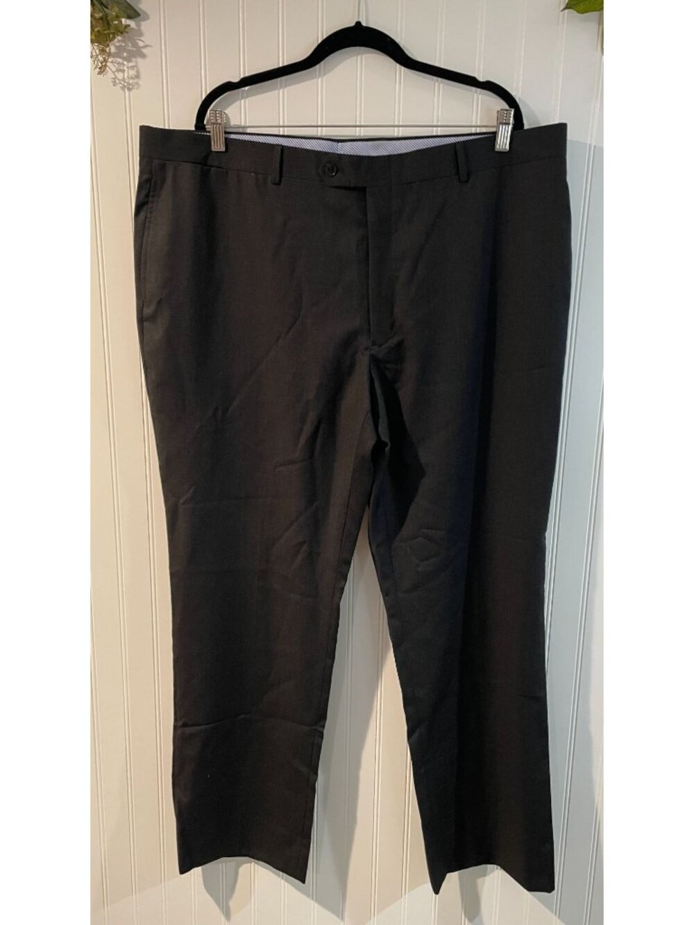 Tommy Hilfiger Mens Black Wool Dress Pants Size 44x32